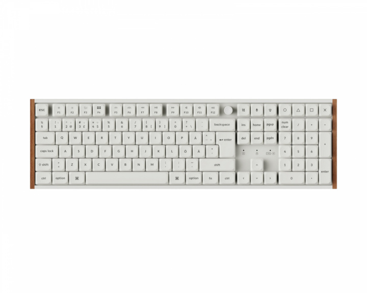  K5 Ultra Low-Profile 100% 8K Langaton Näppäimistö - Wood White [Keychron Milk POM Red]