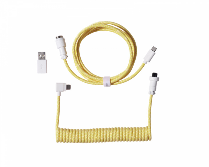  Coiled Aviator Kaapeli Angled 8K - Keltainen
