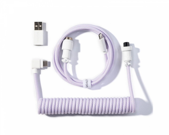  Coiled Aviator Kaapeli Angled 8K - Vaaleanvioletti