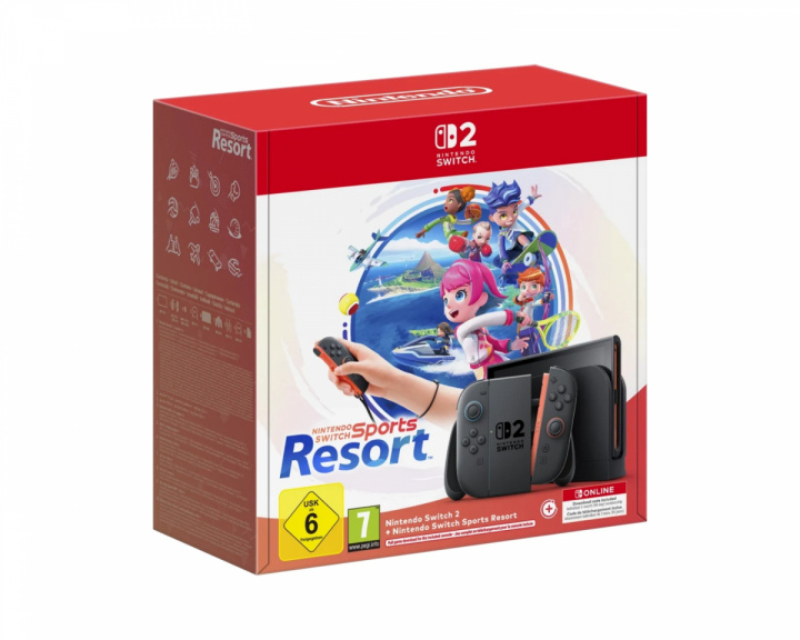  Switch 2 Pelikonsoli - Switch Sports Resort + 3 kk NSO Bundle