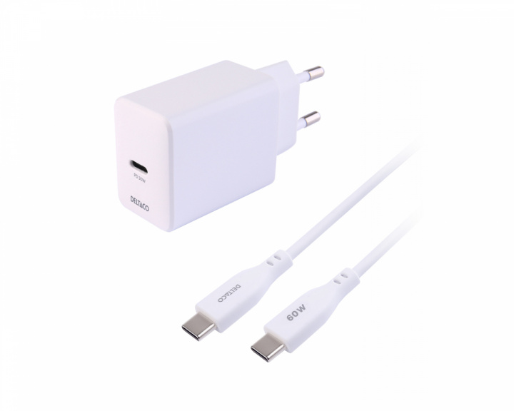  USB-C-seinälaturi 30 W - 1.5m - valkoinen