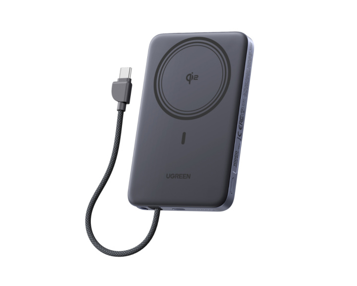  MagFlow Air Magneettinen Langaton Virtapankki 10000mAh 30W - Harmaa