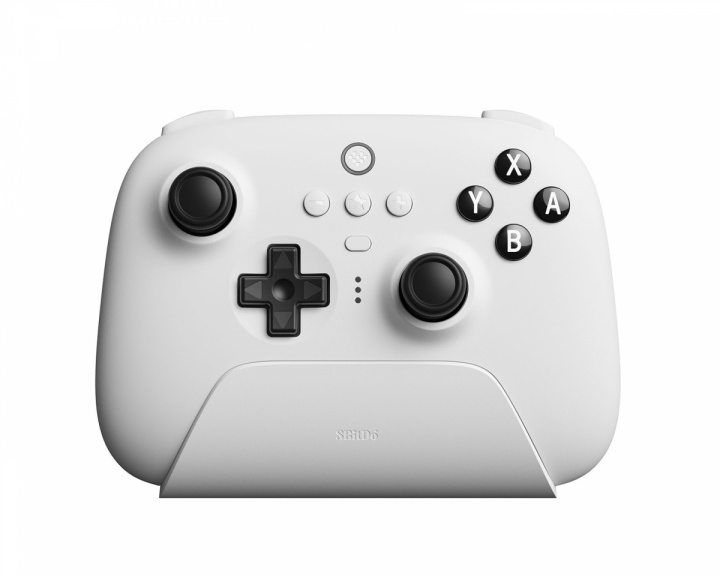 8Bitdo Ultimate Bluetooth Controller with Charging Dock - Langaton Ohjain - Valkoinen (DEMO)