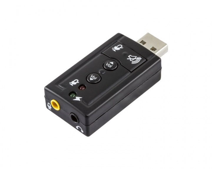 Deltaco Äänikortti USB-väylään 7.1 2x 3,5mm (DEMO)