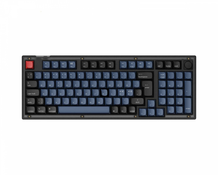 Keychron V5 QMK 96% RGB Knob Hotswap Pelinäppäimistö - Frosted Black [K Pro Red]  (DEMO)