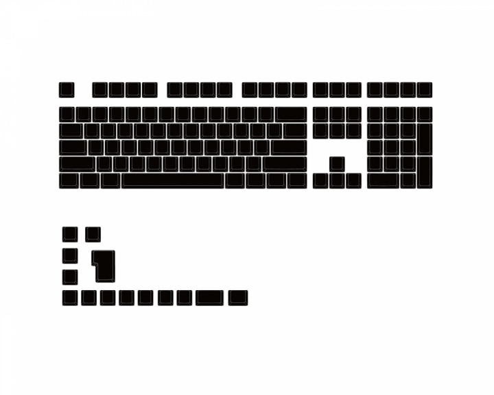 Ducky Blank PBT Keycap Set MDA Profile - Musta (DEMO)