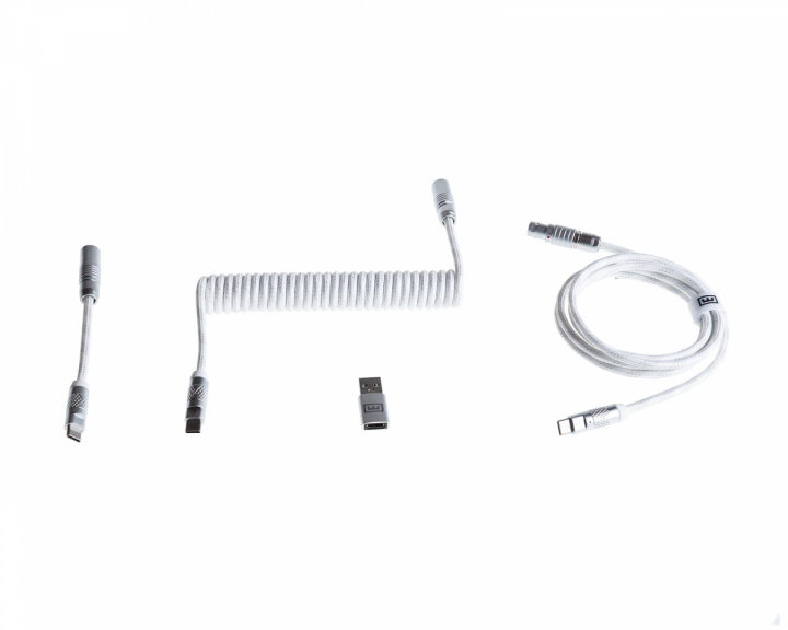 Wooting Coiled USB-C Kaapeli - Just White (DEMO)