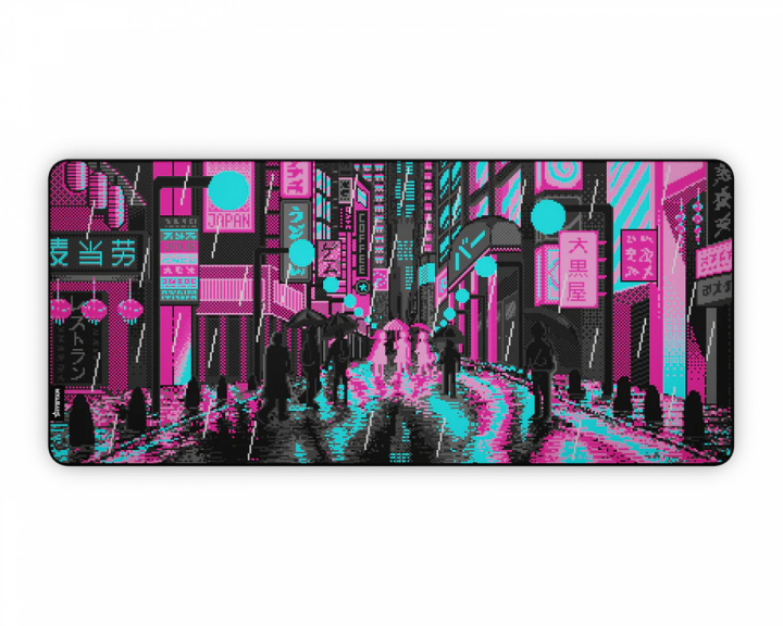Hystar Retro Tokyo Pink & Teal XXXL Hiirimatto (DEMO)