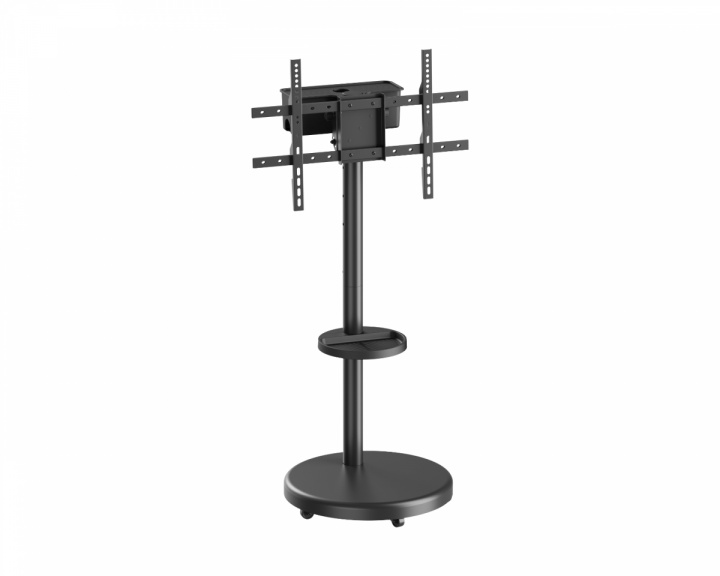 MaxMount Heavy-Duty TV‑lattiateline mediatasolla – Musta (DEMO)