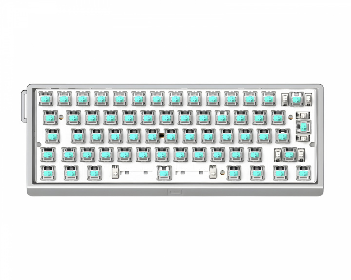 Wooting 60HE V2 -näppäimistö - ISO Non Split Spacebar - Hopea Alumiini (DEMO)