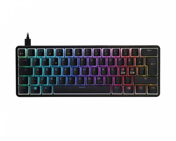 MaxGaming Custom Mechanical Keyboard Bundle - 60% - Musta