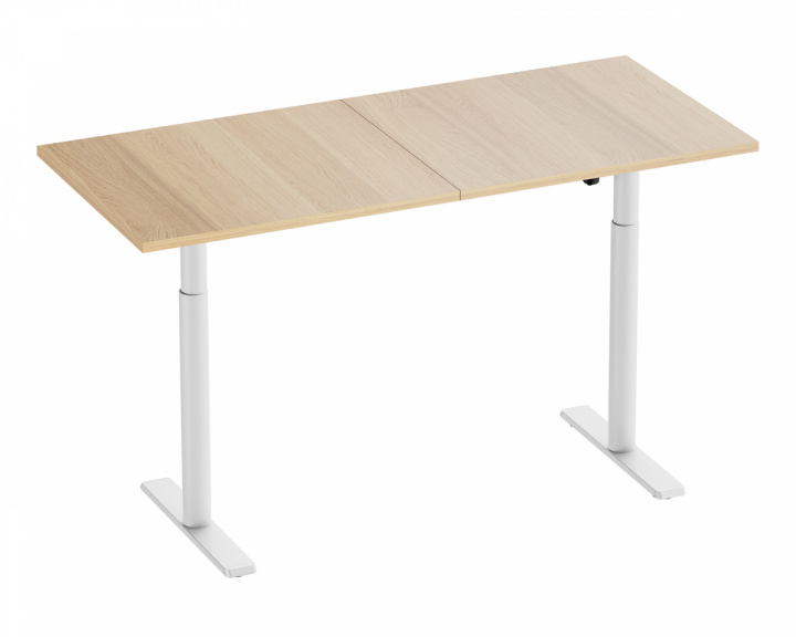 MaxMount Sähköpöytä 1600x700mm - Valkoinen/Tammi