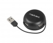 Bumblebee Musta 2.0 USB Hub 4 Ports -Adapteri