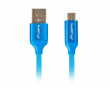 USB 2.0 Kaapeli Premium MICRO-B - USB 1.8m QC 3.0 Sininen