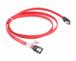 SATA 3 (6GB/S) 50cm Metallikiinnittimillä Punainen