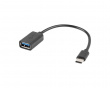 USB-C (Uros) -> USB-A (Naaras) 2.0 15cm Adapteri OTG