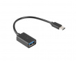 USB-C (Uros) -> USB-A (Naaras) 2.0 15cm Adapteri OTG