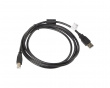 USB-A -> USB-B 2.0 Kabel Musta (1.8 m)