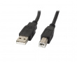 USB-A -> USB-B 2.0 Kaapeli Musta (5 m)