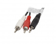 Äänikaapeli 3.5mm -> 2xRCA (2 m) Musta