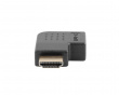 Adapter HDMI-A(Uros) -> HDMI-A(Naaras) 90° Vasen