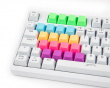 20-Key Skinnende Gummi Keycap-set - Rainbow