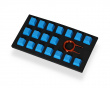 18-Key Gummi Double-shot Backlit Keycap-set - Sininen -näppäinhattusarja