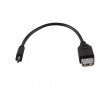 Micro-USB Uros - USB-A Naaras Adapteri 0.15M