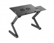 Height Adjustable Ventilated Laptop Desk with Mouse Pad Side Mount