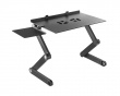 Height Adjustable Ventilated Laptop Desk with Mouse Pad Side Mount
