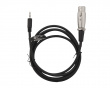 XLR > 3,5 mm adapter, 1,5 m, 3-pin XLR, Cisco pinout - Musta