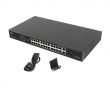 24-porttinen Kytkin, 100MB POE+/2X COMBO RACK 19” (1000 Mbps, Max 360W)