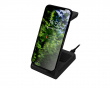 3-in-1 Wireless Charger, 15W, USB-C, Qi - Musta