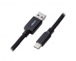 Pro Coiled Cable USB A to USB Type C, Midnight Black - 150cm