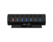 HUB CTRL 7, RGB 7-Port USB Hub, 12V - Musta