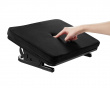 Ergonomic Tiltable Footrest with Soft Cover - jalkatuki Musta