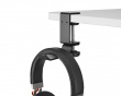 Clamp-On Universal Headphone Holder - kuuloketeline Musta