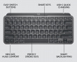 MX Keys Mini Wireless Keyboard - Langaton Näppäimistö - Graphite