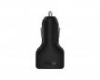 Car Charger CC-S3, 2xUSB-A, 24 W - Musta -autolaturi