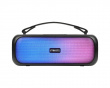 Langaton LED Kaiutin 2x 4 W - Bluetooth Boombox Musta