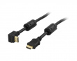Kulma HDMI Kabel High Speed with Ethernet - Musta - 5m