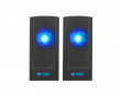 Skyray 5W USB Pelikaiuttimet Sininen-LED - Musta