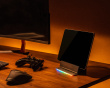 Universal Device Organizer with RGB Desk - Toimistotarviketeline, Harmaa