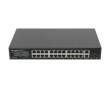 24-porttinen Kytkin, 1GB POE+/2X GB 2X SFP RACK 19” Gigabit Ethernet 250W