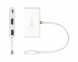 USB-C-HDMI 4K ja USB Type-A 90 W Teholla - Valkoinen