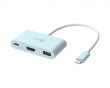 USB-C-HDMI 4K ja USB Type-A 90 W Teholla -  Sininen