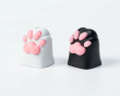 Kitty Paw Silicone Aluminum Alloy Artisan Keycap - Musta