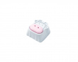 Cute Cow Silicone Aluminum Alloy Artisan Keycap - Valkoinen