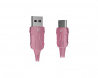 Paracord USB-C Kaapeli - Vaaleanpunainen