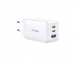 Nexode 65W 3-Port PD GaN Fast Wall Charger - Valkoinen Verkkovirtalaturit